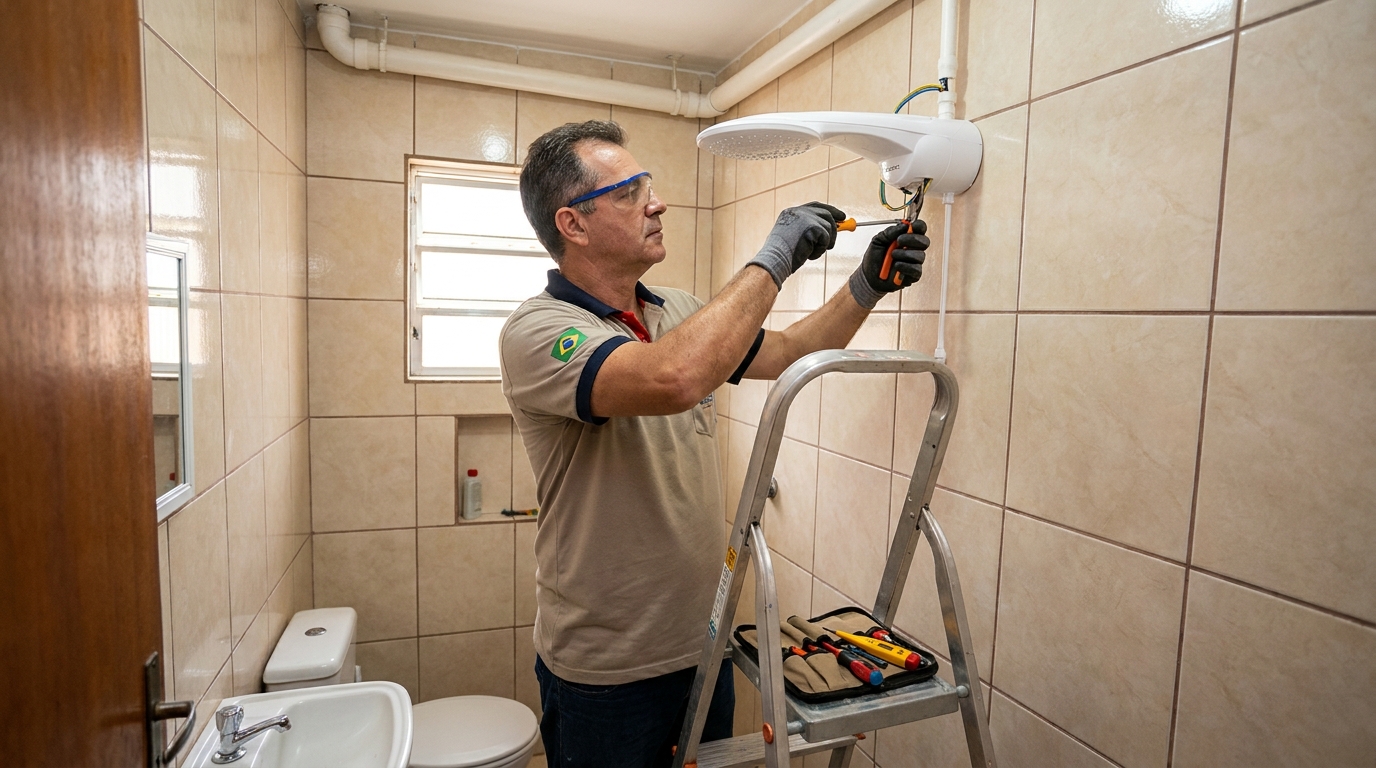 Instalação com pressurizador em Americana-SP
